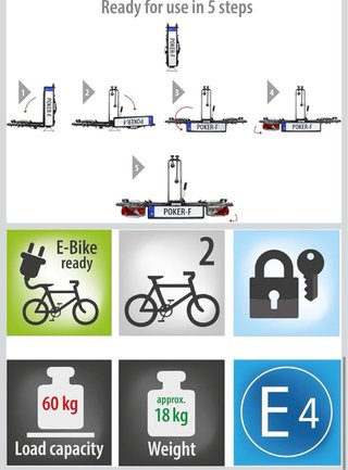 Portabicicletas Eufab Plegable 2 Bicicletas