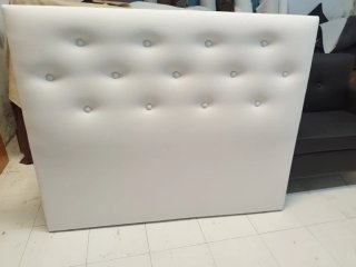 Cabecero Beige  y blanco en polipiel  1,50/1,20