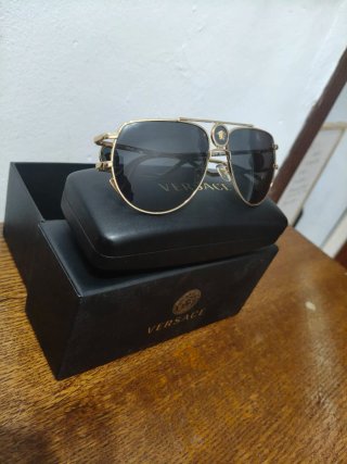 Gafas Versace Originales Doradas y Negras
