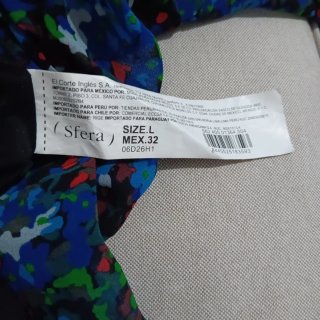 Vestido estampado floral azul talla M