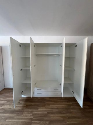 Armario 4 puertas y 2 cajones blanco