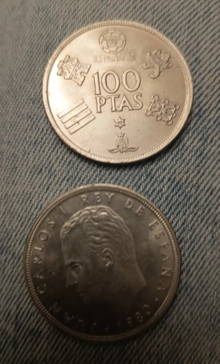 2 Monedas 100 Pesetas España 82 - 1980