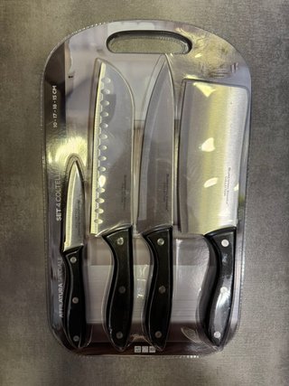 Set 4 coltelli da cucina in acciaio inox