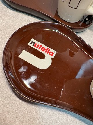 Set 2 Tazze Nutella con piattino e cucchiaino