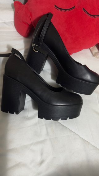 Zapatos de plataforma negros talla 38