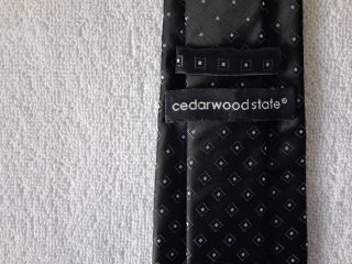Corbata Negra Cedar Wood State. A ESTRENAR.