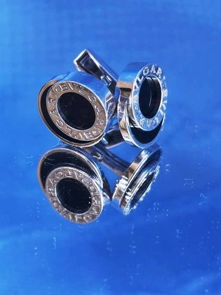 Gemelli Bvlgari Argento 925 Onice Nera