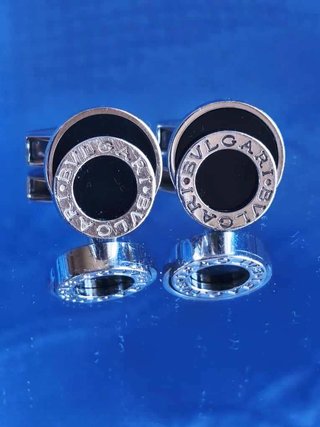 Gemelli Bvlgari Argento 925 Onice Nera