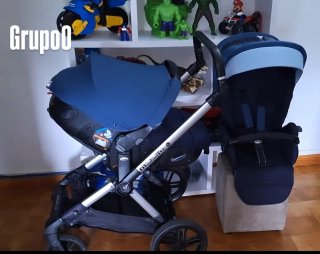 Carro Bebé Jane Azul 3Piezas