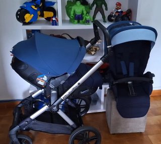Carro Bebé Jane Azul 3Piezas