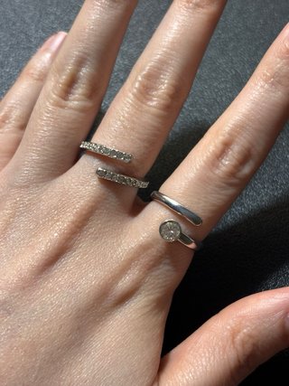 Anillo Swarovski talla 14 plata rodio con cristal