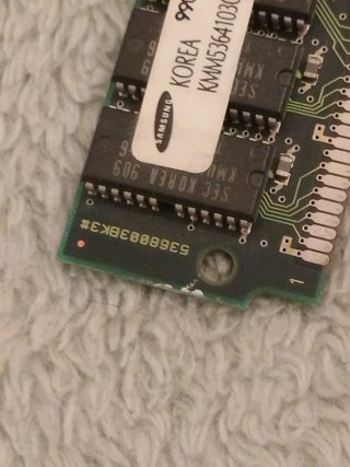 Módulo RAM SIMM 72p Samsung 16MB retro PC