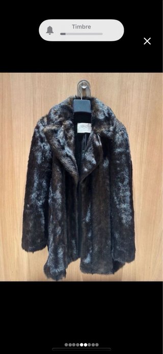 Abrigo pelo Zara marrón