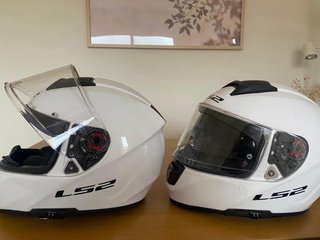 2 Cascos moto LS2 FF397 Vector FT2 White Talla M
