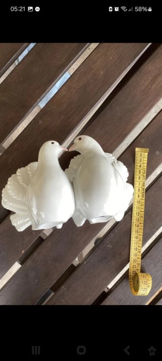 Coppia di colombe Lladró in porcellana