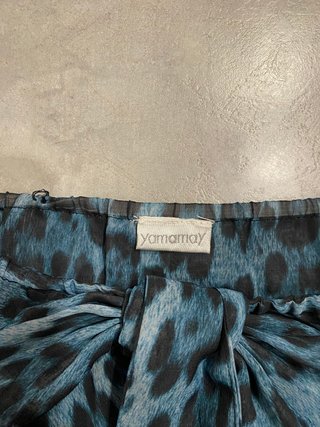 Top Yamamay leopardato azzurro con fiocco M