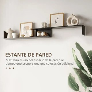 Mueble TV negro y madera