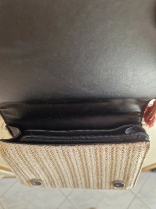 Borsa estiva con frange beige
