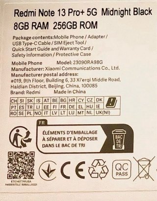Redmi Note 13 Pro+ 256GB 8GB RAM