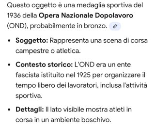 Medaglia 1936 Ond ente Fascista Corsa