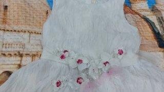 Abito bianco tulle bimba taglia 8/10anni