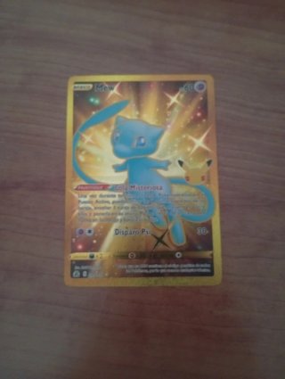 Carta Pokémon Mew Holo Dorado Falsa