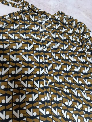Vestido estampado étnico manga larga