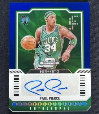 Carta Paul Pierce 75 Auto Celtics Contenders