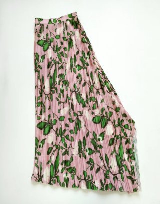 Falda Zara Midi Plisada Estampado Floral