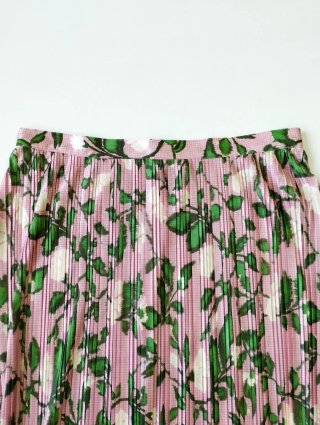 Falda Zara Midi Plisada Estampado Floral
