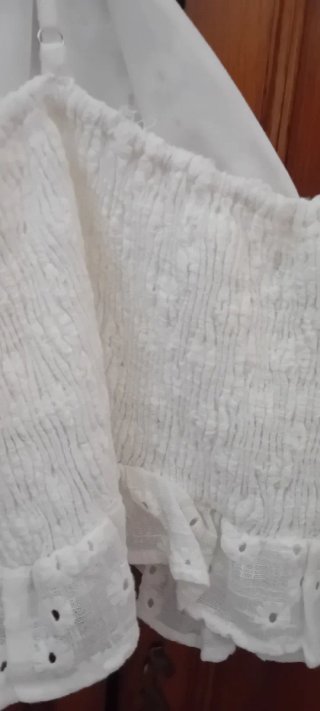 Top Zara Blanco Bordado