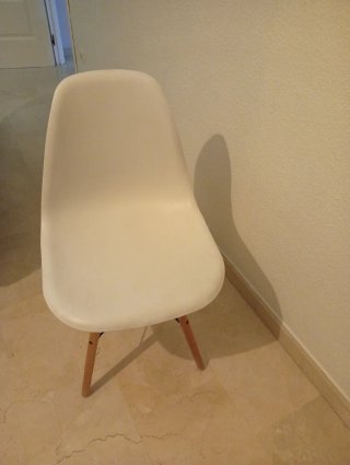 Juego 4 Sillas Blancas Diseño Moderno