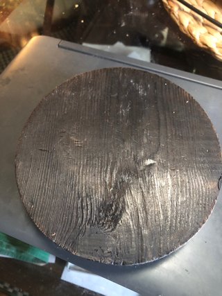 Cenicero antiguo madera signos zodiaco