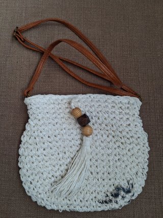 Bolso bandolera imitación esparto
