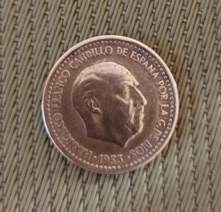 1 Peseta 1953 Error