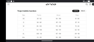 Mono Triatlón Orca Core Race Talla M