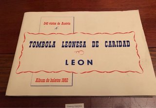 4 Álbumes Tombola Leonesa de Caridad Años 50-60