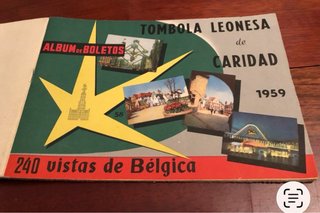 4 Álbumes Tombola Leonesa de Caridad Años 50-60