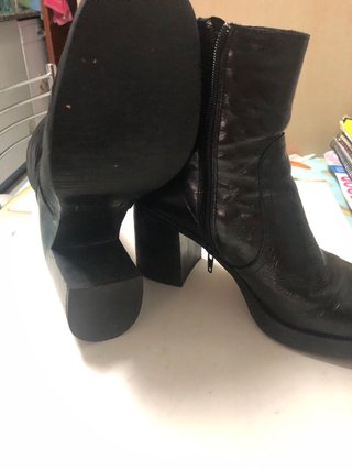 Botines de tacón negros señora