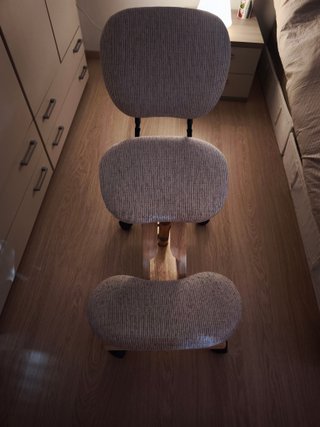 Sedia ergonomica posturale beige/marrone