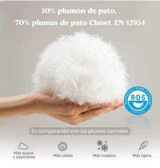 Edredón Nórdico plumón cama 135 gris NUEVO