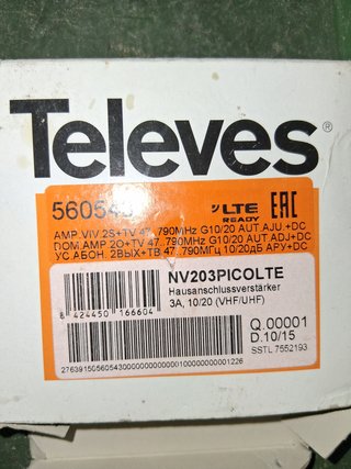 Amplificador Televes NV203PICOLTE 560543