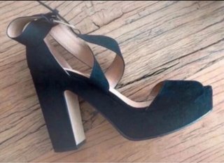 Sandalias tacón negras T.39.5
