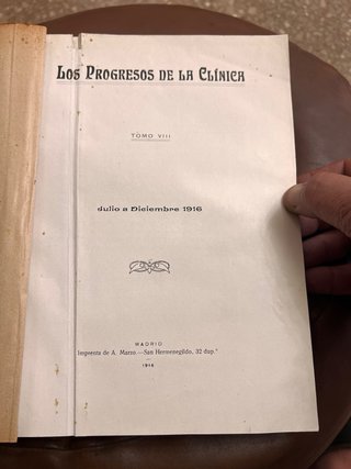 Los Progresos de la Clínica (1916) – Libro médico