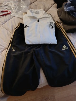 Chándal Adidas Blanco y Negro Talla M