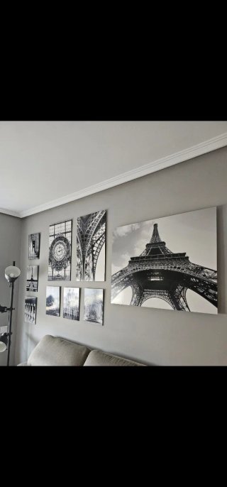 Conjunto de 8 cuadros decorativos París