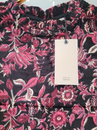 Vestido Sfera Terciopelo Negro y Rosa