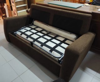 Sofá Cama Marrón Tela