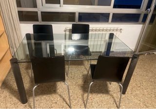 Mesa de cristal + Sillas