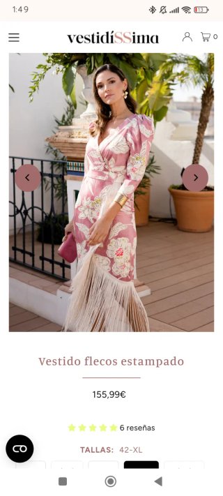 Vestido ceremonia floral rosa